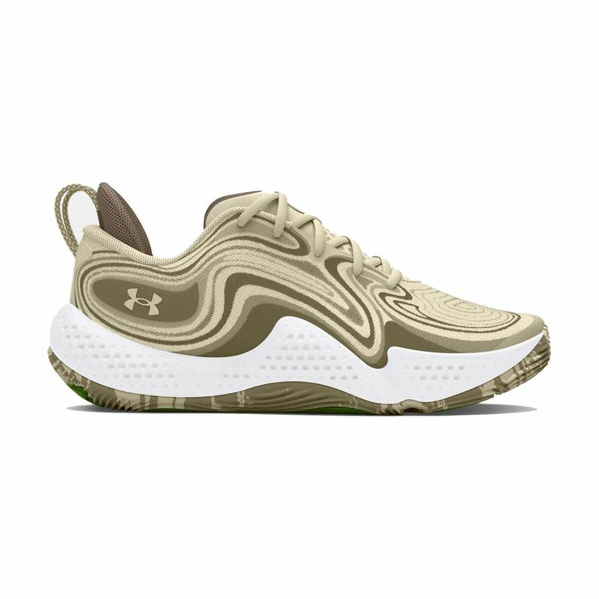 Basketball Shoes for Adults Under Armour Spawn 6 Camo Olive Light brown 42